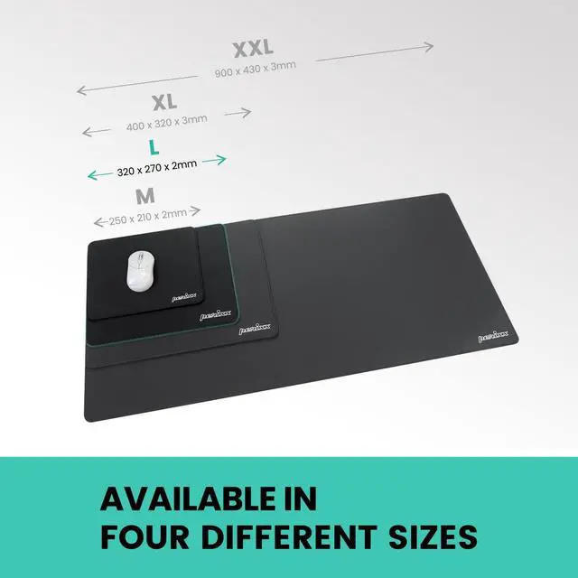 Alt view image 5 of 7 - DX-1000L Waterproof Gaming Mouse Pad with Stitched Edge - Non-Slip Rubber Base Design for Laptop or Desktop Computer - L Size 12.60x10.60x0.08 Inches