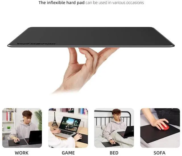 Alt view image 5 of 7 - Plastic Resin Hard Mouse Pad Premium Esports Waterproof Ultra Smooth No Irritating Smell Environment Fast and Accurate Control for Office and Gaming Laptop(11.81x9.45in)