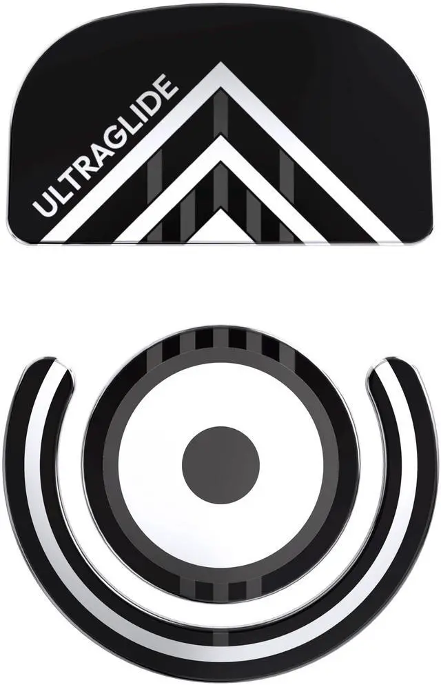 Main image of Ultraglide Glass Skates Feet for G Pro X Superlight , Ultra-Smooth and Durable, 3M Adhesive, fit for Gaming Mouse Black and White