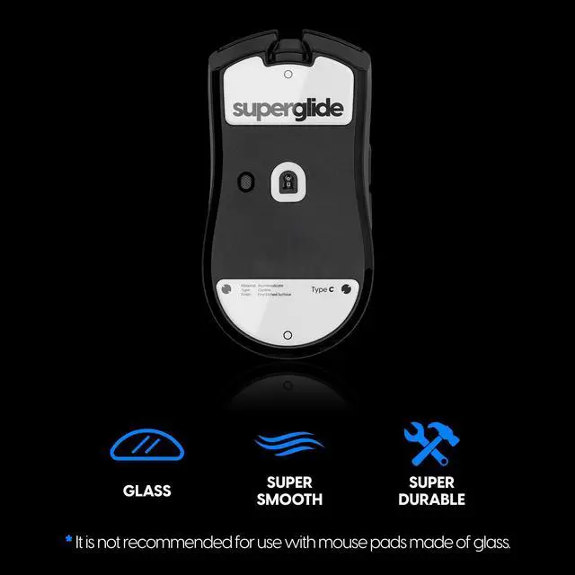 Alt view image 3 of 5 - Consistent Controllable Glide, Polished Round Edge, Super Balanced Gaming Mouse Feet with Durable Sole for Razer Viper v3 Pro (Type-C, White)