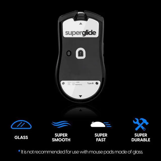 Alt view image 3 of 5 - Super Smooth Glide, Polished Round Edge, Super Fast Gaming Mouse Feet with Durable Sole for Razer Viper v3 Pro (Type-S, White)