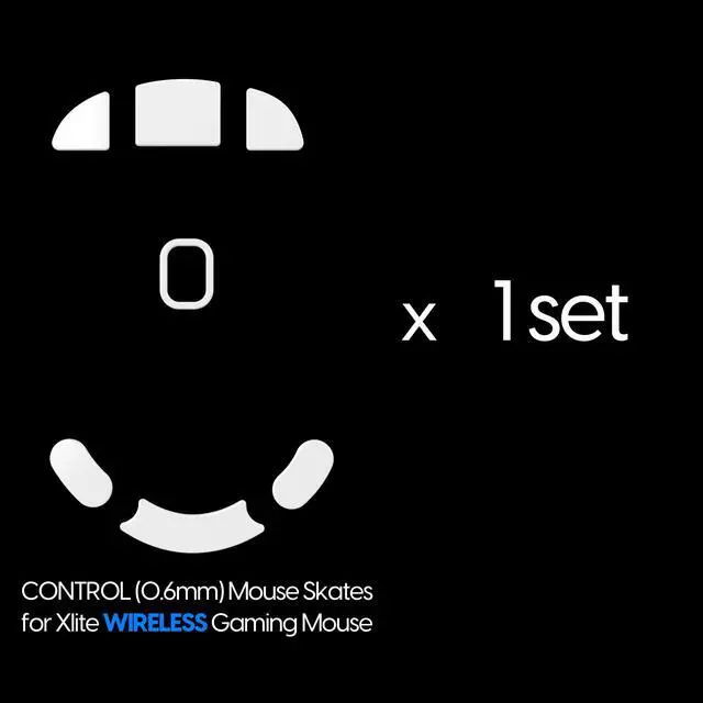 Alt view image 5 of 5 - PTFE Mouse Feet for Xlite Series Wireless Mice Premium Skate 0.6mm (Control, White)