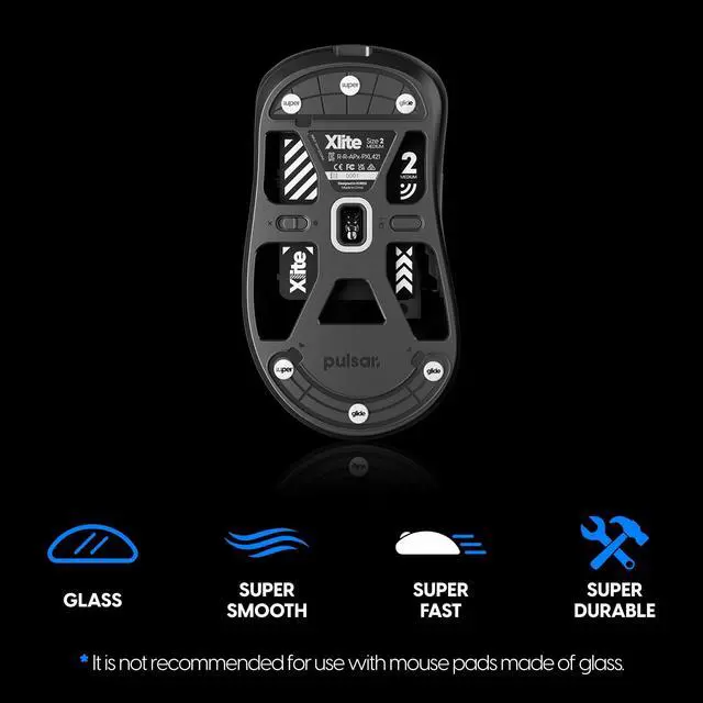Alt view image 3 of 5 - Super Smooth Glide, Polished Round Edge, Super Fast Gaming Mouse Feet with Durable Sole for Universal 6mm + 9mm 12pcs (Type-S, White)