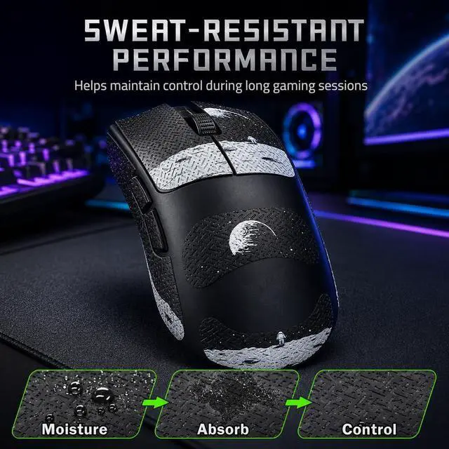 Alt view image 3 of 7 - Mouse Grip Tape Compatible with Razer Viper V4 Pro