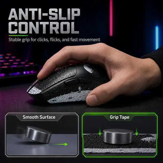 Alt view image 4 of 7 - Mouse Grip Tape Compatible with Razer Viper V4 Pro