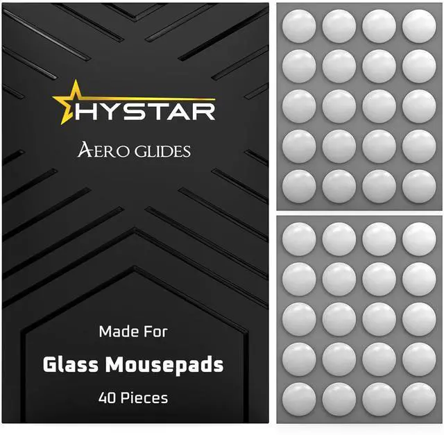 Main image of Aero Glides | 40 Dot Mouse Skates for Glass Mousepad | High-Density PTFE | Rounded and Polished for Quiet Use
