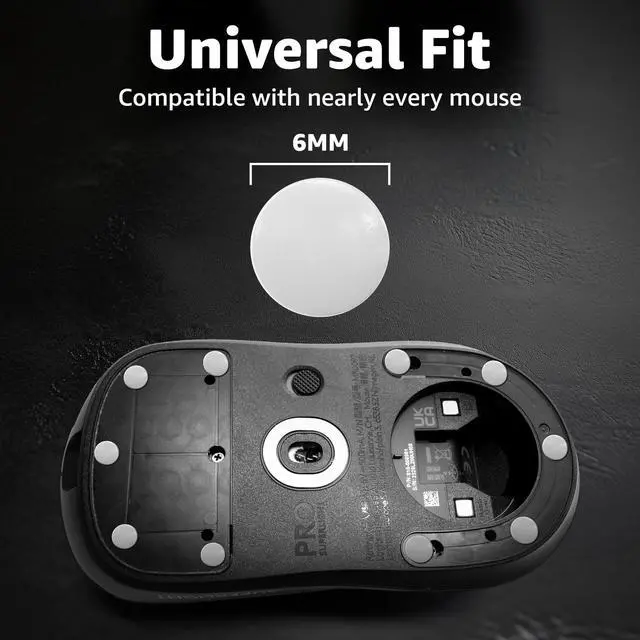 Alt view image 4 of 7 - Aero Glides | 40 Dot Mouse Skates for Glass Mousepad | High-Density PTFE | Rounded and Polished for Quiet Use