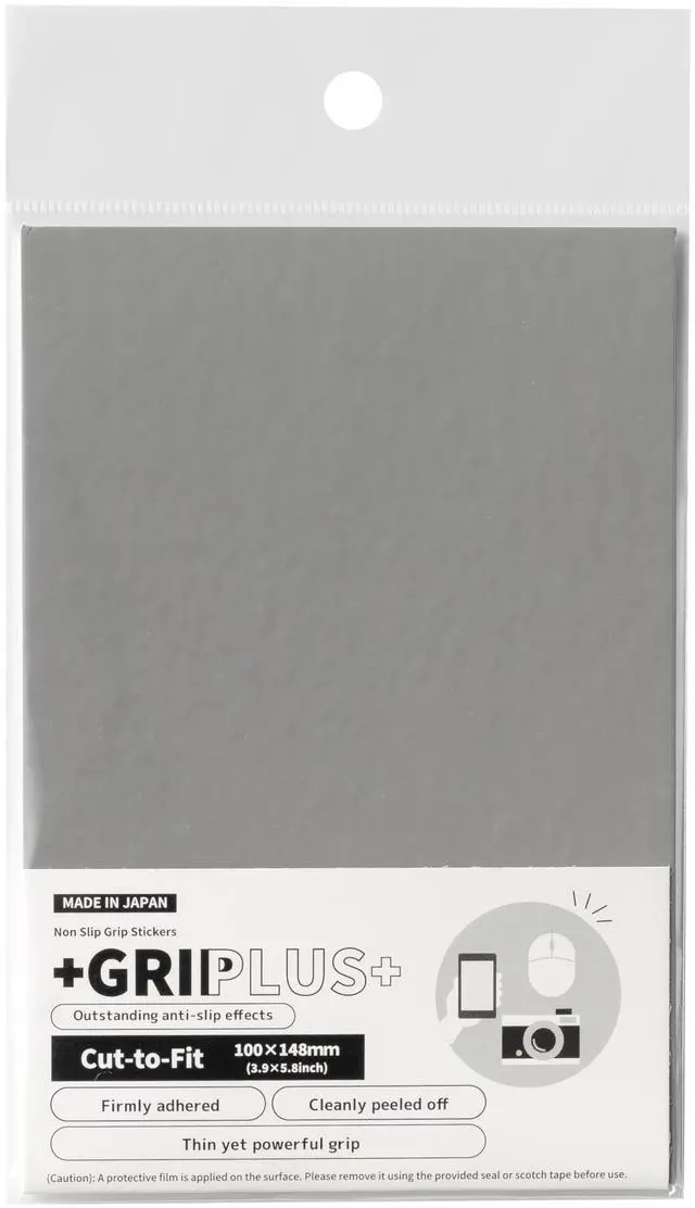Main image of Non Slip Grip Stickers Cut-to-Fit (Gray, 100×148mm) - Reusable Adhesive Pad for Desk, Phone, Mouse, Office, Multi-Purpose