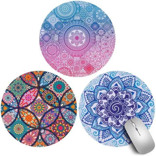 Main image of Cute Mouse Pad Mat Small Mousepad Soft Smooth Grip Mousemat Colorful 3 Pack