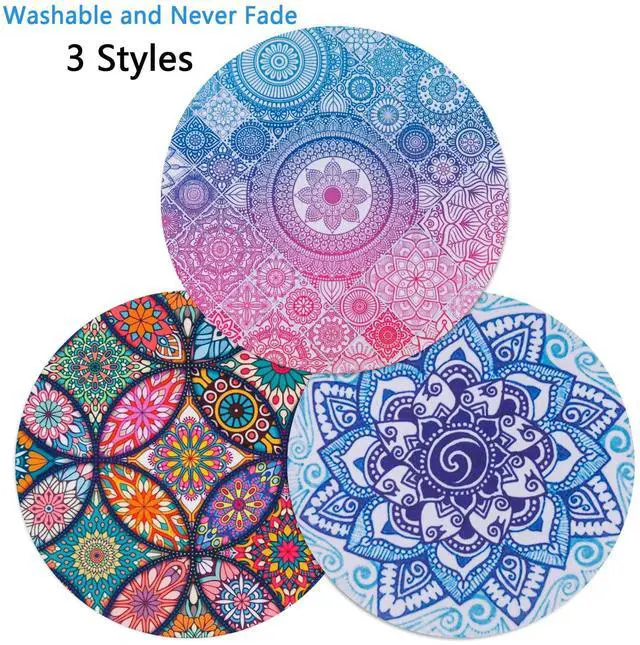 Alt view image 5 of 7 - Cute Mouse Pad Mat Small Mousepad Soft Smooth Grip Mousemat Colorful 3 Pack
