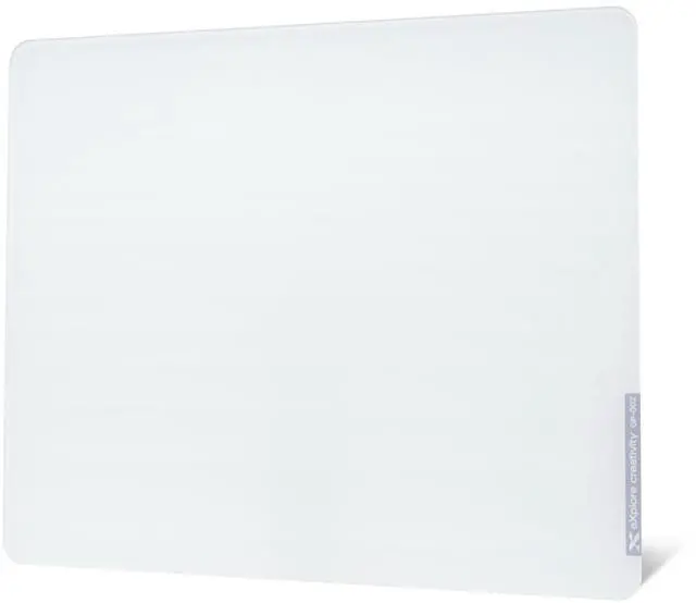 Main image of Glass Mousepad Gaming, White Hard Mouse Pads for Esports, Large Mouse Mat 16.2" x 12.2", Tempered Glass Mouse Pad Smooth Micro-Etched Surface with Improved Precision and Speed
