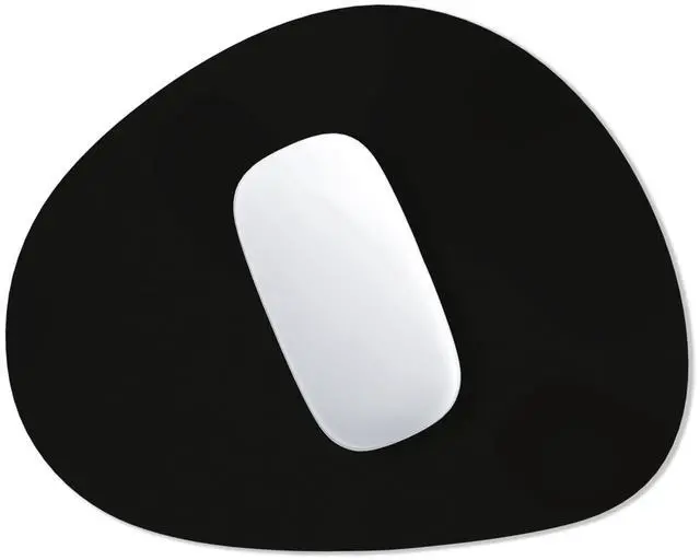 Main image of Mouse Pad, Premium-Textured Small Oval Mousepad 8.7 x 7.1 Inch Black, Thick 3 mm Anti-Slip Waterproof Rubber Pretty Cute Computer Mat for Office Home Gaming Laptop Men Women Kids