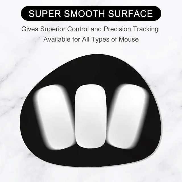 Alt view image 2 of 7 - Mouse Pad, Premium-Textured Small Oval Mousepad 8.7 x 7.1 Inch Black, Thick 3 mm Anti-Slip Waterproof Rubber Pretty Cute Computer Mat for Office Home Gaming Laptop Men Women Kids
