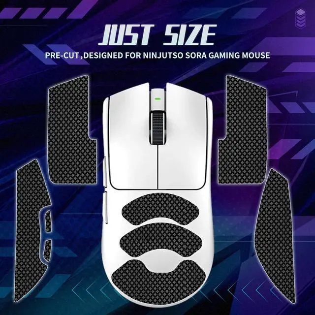Alt view image 4 of 7 - Mouse Anti Slip Grip Tape Compatible with Razer Viper V3 Pro/Viper V4 Pro Gaming Mouse, Palm Sweat Absorption, Thin 0.5mm, Cut to Fit, Easy to Apply, Mouse Skin