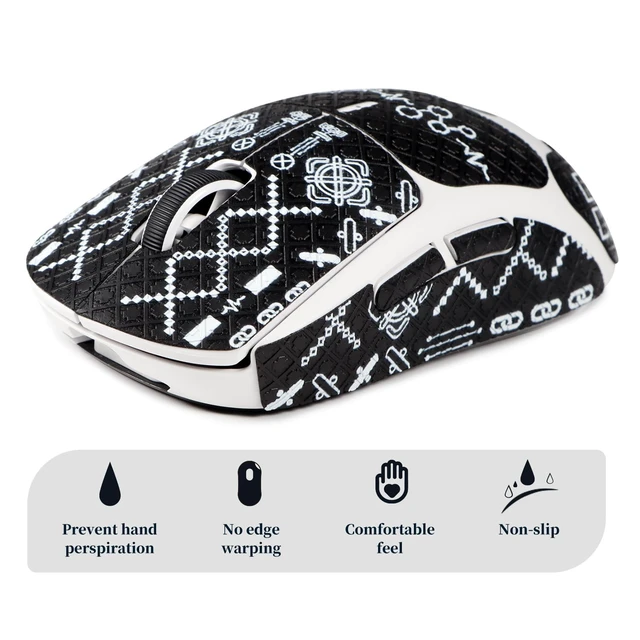 Alt view image 3 of 5 - Mouse Grip Tape for Logitech G PRO X Superlight Mouse Anti Slip Skin Self-Adhesive,Pre-Cut,Sweat-Resistant Game Mice Accessories