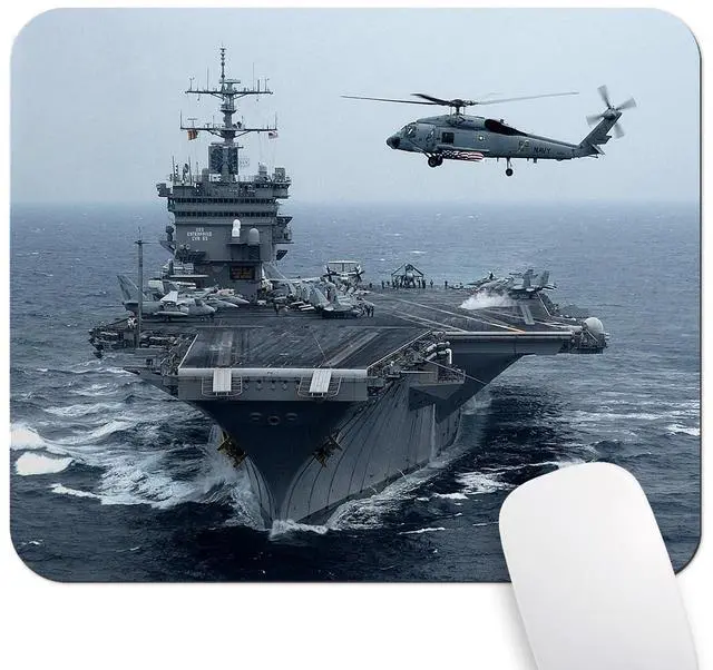 Main image of Carrier US Navy Mouse Pad, Helicopter Military Warship Desk Mat