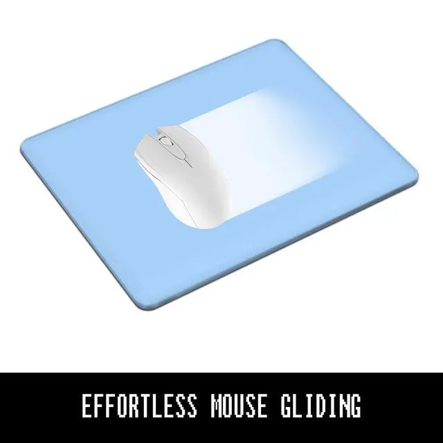 Alt view image 2 of 6 - Mouse Pad, 30% Thicker Blue Computer Pad, Anti-Slip Rubber Mouse Mat with Stitched Edges for Gaming, Office, Laptop, PC, Women & Men, 8 x 10 Inch Thick 5 mm, Modern Design, Square