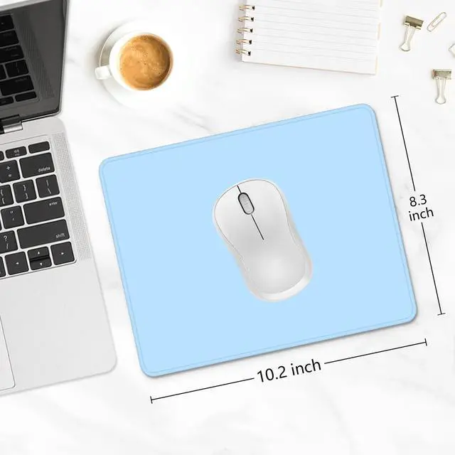 Alt view image 5 of 6 - Mouse Pad, 30% Thicker Blue Computer Pad, Anti-Slip Rubber Mouse Mat with Stitched Edges for Gaming, Office, Laptop, PC, Women & Men, 8 x 10 Inch Thick 5 mm, Modern Design, Square
