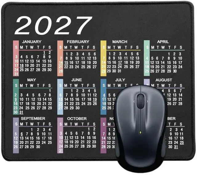 Main image of Mouse Pad, Jet Black, 9.5 x 7.8 in, 2027 Calendar