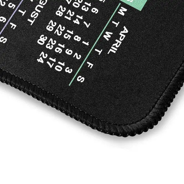 Alt view image 3 of 4 - Mouse Pad, Jet Black, 9.5 x 7.8 in, 2027 Calendar