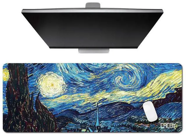 Main image of Gaming Mouse Pad, 40"x16" Large Non-Slip Rubber Base Mousepad, XXL Extended Keyboard Mouse Mat, Stitched Edges Office Desk Pad, Mouse Pad for Full Desk, Computer Keyboard Mouse Mat, Starry Night