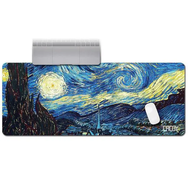 Alt view image 6 of 6 - Gaming Mouse Pad, 40"x16" Large Non-Slip Rubber Base Mousepad, XXL Extended Keyboard Mouse Mat, Stitched Edges Office Desk Pad, Mouse Pad for Full Desk, Computer Keyboard Mouse Mat, Starry Night