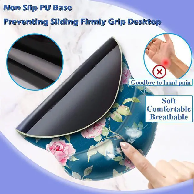 Alt view image 6 of 7 - Ergonomic Wrist Rest Support, Gaming Mouse Pad 8.7 x 7.5 inches for Computer, Laptop, Home, Office