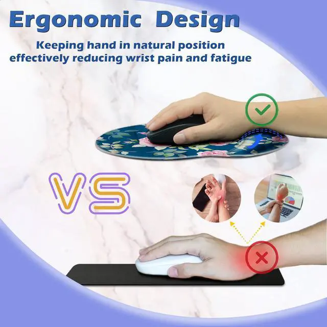 Alt view image 5 of 7 - Ergonomic Wrist Rest Support, Gaming Mouse Pad 8.7 x 7.5 inches for Computer, Laptop, Home, Office