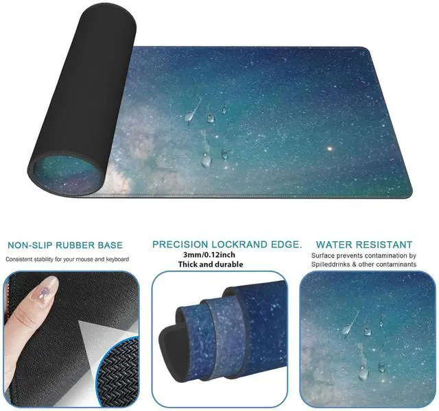 Alt view image 4 of 6 - Floral Bunny Gaming Mouse Pad 12x31.5in Large Extended Desk Mat with Cute Rabbit and Butterfly Design Non-Slip Rubber Mousepad for Office Home Deskmat Gifts for Animal Lovers Decor