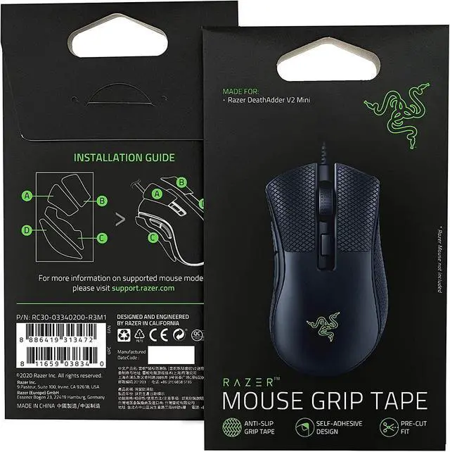 Main image of Mouse Grip Tape DeathAdder V2 Mini: Anti-Slip Grip Tape - Self-Adhesive Design - Pre-Cut