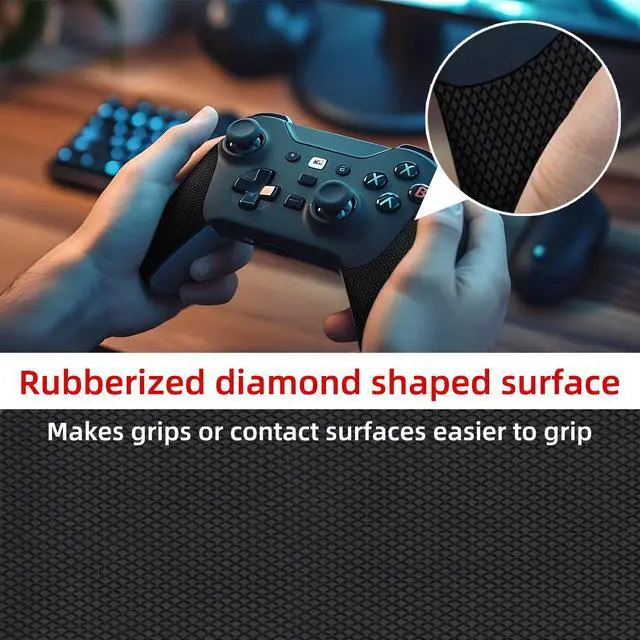 Alt view image 4 of 7 - Rubber Grip Tape, Ultra Strong Sweat Absorbent Anti Slip Tape with Textured Adhesive for DIY Tools & Gadgets (Black, 2In x 16.4Ft)