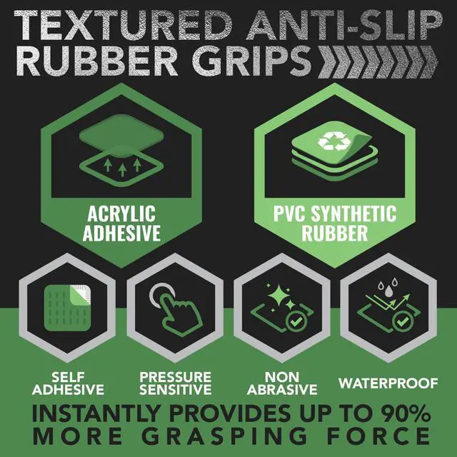 Alt view image 3 of 7 - Purpose Rubber Grip Tape - Anti-Slip Adhesive Rubber Pads, Black, Textured Non-Slip Rubberized Sheet Stickers for Phone Case, Laptop, iPad, iPhone & Other Devices