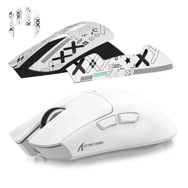 Alt view image 2 of 7 - Mouse Anti-Slip Grip Tape for Superlight Wireless Gaming Mice,Universal Fit, Sweat-Resistant, Elastic Side Grips, Effortless Application, Ultra-Thin Design (0.5mm/0.02in)- White