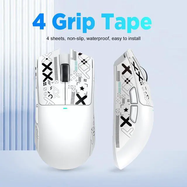 Alt view image 3 of 7 - Mouse Anti-Slip Grip Tape for Superlight Wireless Gaming Mice,Universal Fit, Sweat-Resistant, Elastic Side Grips, Effortless Application, Ultra-Thin Design (0.5mm/0.02in)- White