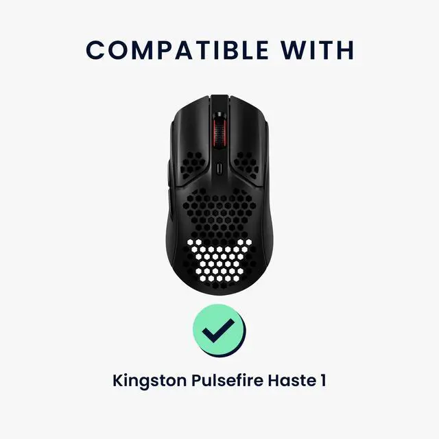 Alt view image 2 of 7 - Mouse Grip Tape Compatible with Kingston Pulsefire Haste 1 Grip Tape - Non-Slip Faux Leather - Black