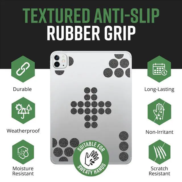 Alt view image 3 of 7 - Circle Grip Stickers, 36 Pcs Black Rubber Grip Tape for Guns, Phone Cases, Mouse, Laptops, Controllers, and Tools, Multipurpose Rubber Stickers Non Slip, Waterproof, Made in USA