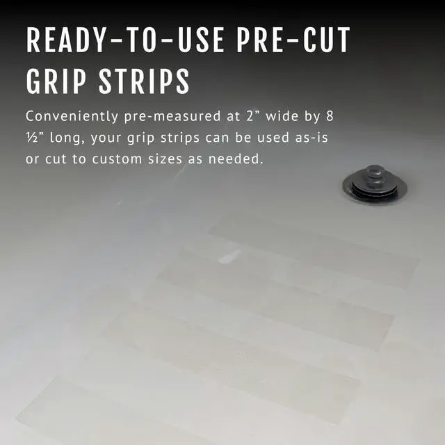 Alt view image 5 of 7 - Abrasive Grip Tape Strips - Heavy-Duty, Waterproof Anti-Slip Tape for Furniture, Bathtubs, Frames, Gaming & More - Indoor & Outdoor Anti-Slip Solution (Clear, 1-Pack)