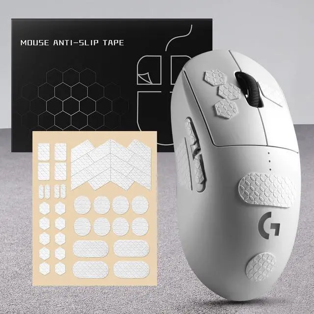 Alt view image 2 of 6 - Pcs Universal Anti-Slip Grip Tape Pre-Cut Sweat-Absorbent Skins for Gaming Controllers Mouse Phone Keyboard DIY Smooth Surfaces White Durable 3M Adhesive