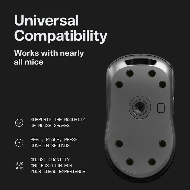 Alt view image 6 of 7 - Dot Mouse Skates | Premium Universal Skates for Gaming Mice | Ultra-Smooth Glide on Cloth & Glass Pads | Customize Speed & Control | Durable, Easy to Apply | Black 7mm x 7mm