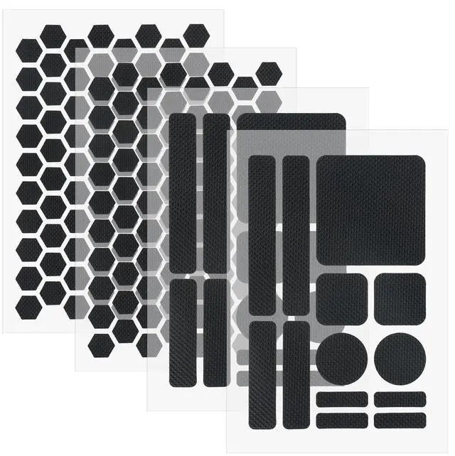 Main image of 4 Sheets Phone Grip Tapes, Anti-Slip Grip Stickers for Phone Case, Pre-Cut Dragon Grips for Cellphone Controller Mouse Laptop (Black)