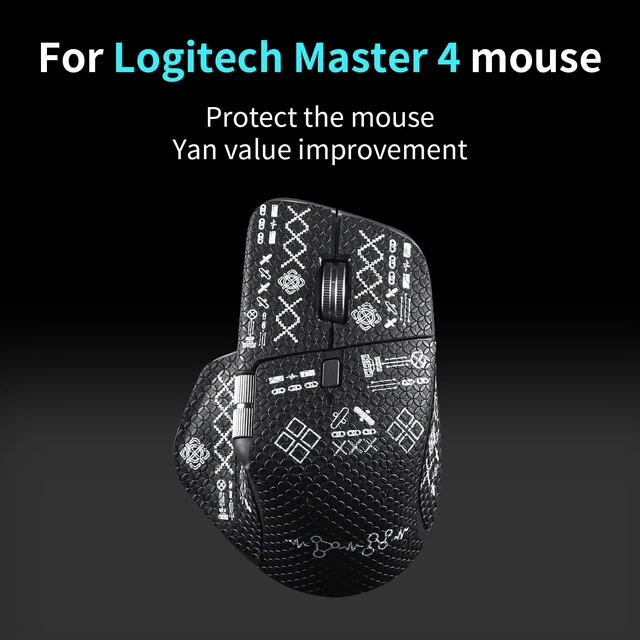 Alt view image 5 of 6 - Mouse Grip Tape for Logitech MX Master 4 Wireless Mouse, Anti-Slip Sweat-Resistant Pre-Cut Skin, 0.8mm Ultra-Thin Self-Adhesive Sticker for Gaming & Office (Printing Pattern)