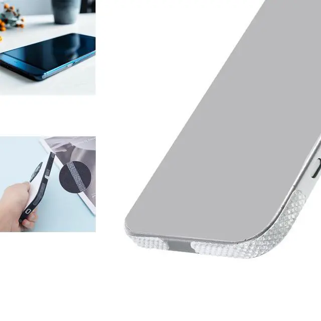 Alt view image 3 of 7 - Phone Case Grip Tape Non-Slip Rubber Grips Tape Strips Adhesive Sticker Patches for iPhone Case Back iPad Tablet Frame Cases Laptop Surface Gaming Controller Mouse DSLR Camera TV Remote Control