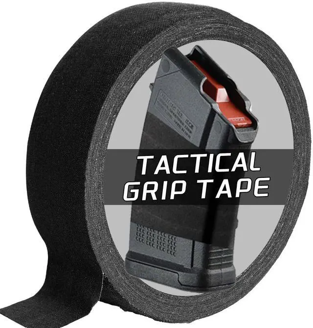 Main image of Tactical Tapes, 1 Inch x 27.34 Yards Goon Grip Tapes, Multipurpose Wrap Tape for Guns, Handgun, Rifle, Hockey, Lacrosse, Baseball, Softball Bats, Sport Handle, Gardening Tools (Black)