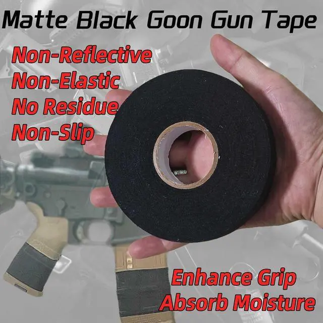 Alt view image 4 of 7 - Tactical Tapes, 1 Inch x 27.34 Yards Goon Grip Tapes, Multipurpose Wrap Tape for Guns, Handgun, Rifle, Hockey, Lacrosse, Baseball, Softball Bats, Sport Handle, Gardening Tools (Black)