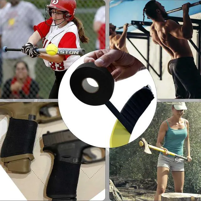 Alt view image 7 of 7 - Tactical Tapes, 1 Inch x 27.34 Yards Goon Grip Tapes, Multipurpose Wrap Tape for Guns, Handgun, Rifle, Hockey, Lacrosse, Baseball, Softball Bats, Sport Handle, Gardening Tools (Black)