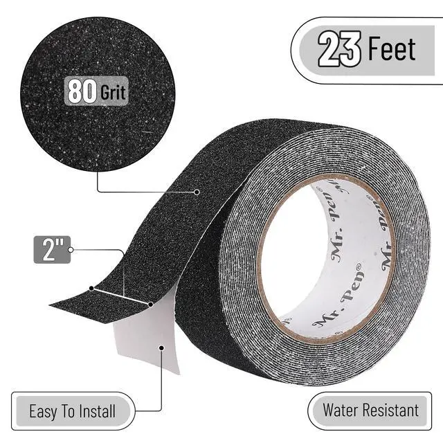 Alt view image 2 of 7 - Grip Tape, 2 Inch, 23 Feet, Anti Slip/Non Skid Tape, Grip Tape