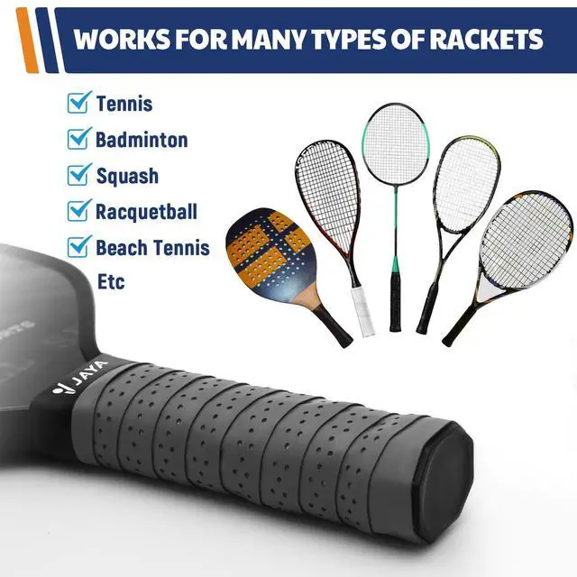 Alt view image 6 of 7 - Pickleball Paddle Grip Tape, Pack of 2 Pickleball Overgrip Wrap, Black