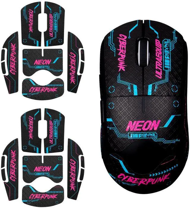 Main image of Pack Cyberpunk-Neon Mouse Grip Tape for G PRO Wireless/G PRO 2 Lightspeed - 0.5mm Ultra-Thin Anti-Slip Sweat-Resistant Pre-Cut Professional Competitive Upgrade Kit