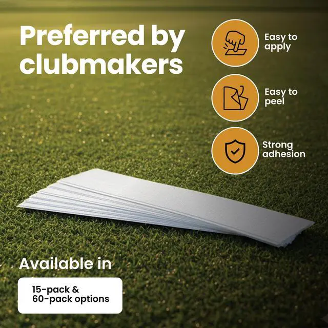 Alt view image 6 of 7 - Golf Grip Tape Strips, Premium Solvent-Activated Double-Sided Adhesive for Golf Club Regripping, 15 Pack, 2 x 10