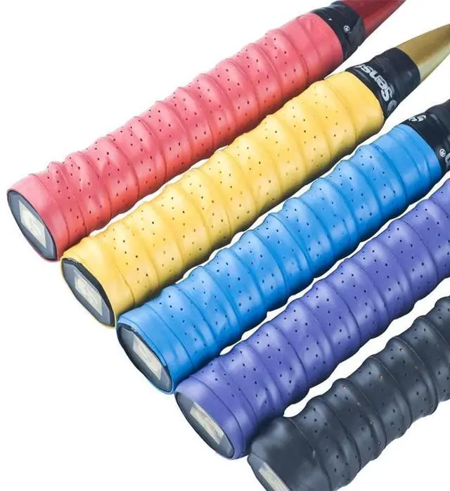 Main image of New Rackets Grip Anti Slip Perforated Super Absorbent Tennis Badminton Pickleball Overgrip 5 Pack.